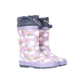 Lilac - Close up - Mountain Warehouse Childrens-Kids II Rainbow Winter Wellington Boots