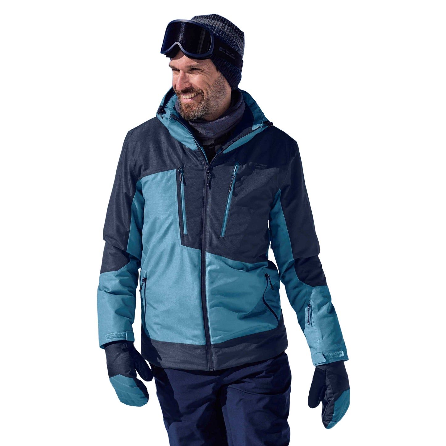 Blue - Pack Shot - Mountain Warehouse Mens Supernova Waterproof Ski Jacket