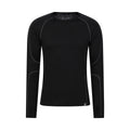 Black - Back - Mountain Warehouse Mens Asgard Merino Wool Base Layer Set