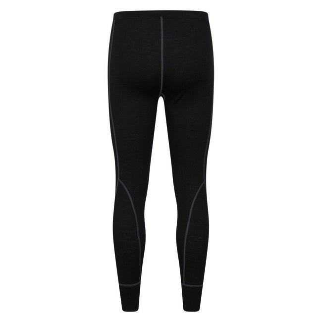 Black - Pack Shot - Mountain Warehouse Mens Asgard Merino Wool Base Layer Set