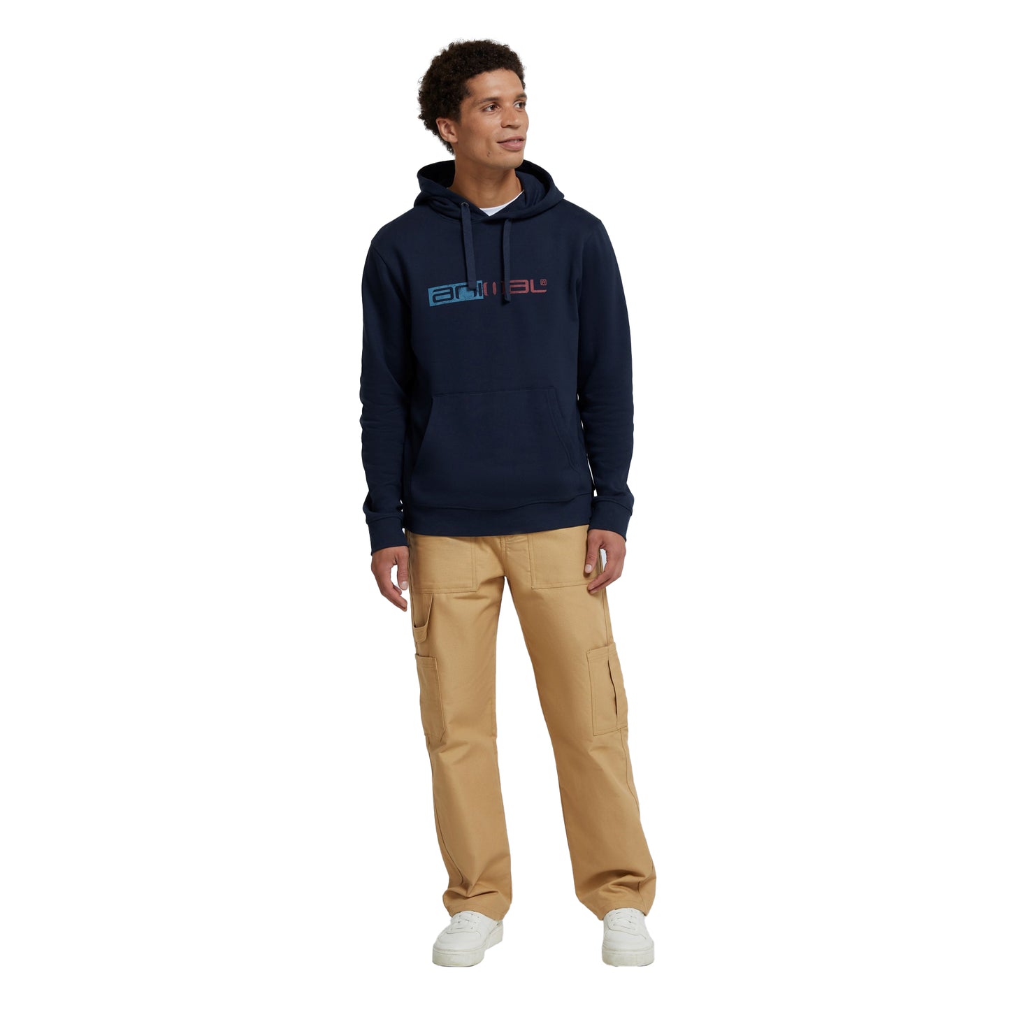 Navy - Lifestyle - Animal Mens River Organic Hoodie