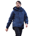Blue - Back - Mountain Warehouse Mens Bracken Melange 3 in 1 Jacket