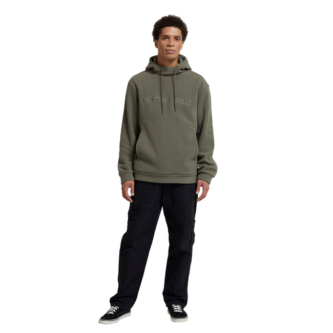 Green - Side - Animal Mens Louis Fleece Hoodie