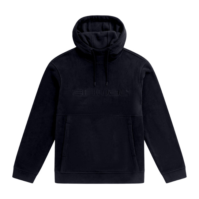 Black - Front - Animal Mens Louis Fleece Hoodie