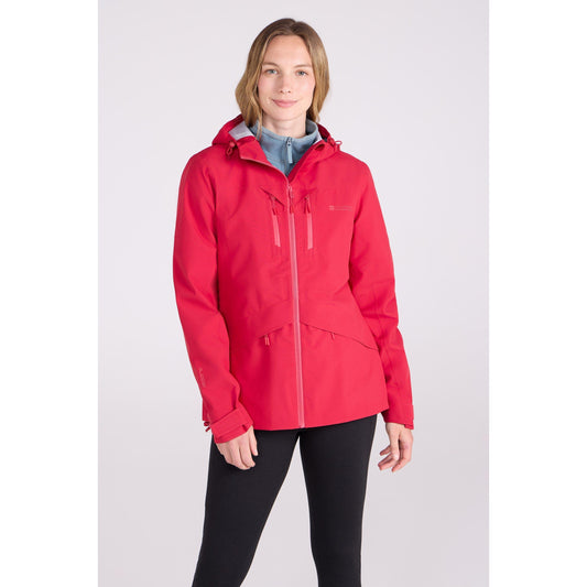 Dark Red - Front - Mountain Warehouse Womens-Ladies Rhine Extreme 3 Layer Waterproof Jacket