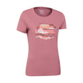 Dark Pink - Side - Mountain Warehouse Womens-Ladies Landscape Organic T-Shirt