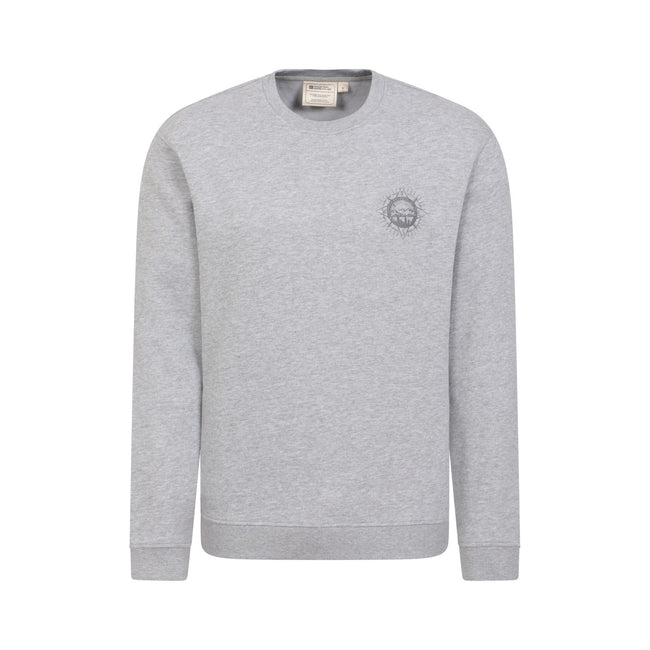 Light Grey - Front - Mountain Warehouse Mens Compass Crew Neck Sweatshirt