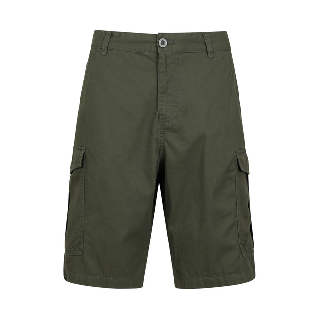 Khaki Green - Front - Mountain Warehouse Mens Lakeside Cargo Shorts