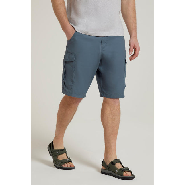 Blue - Front - Mountain Warehouse Mens Lakeside Cargo Shorts