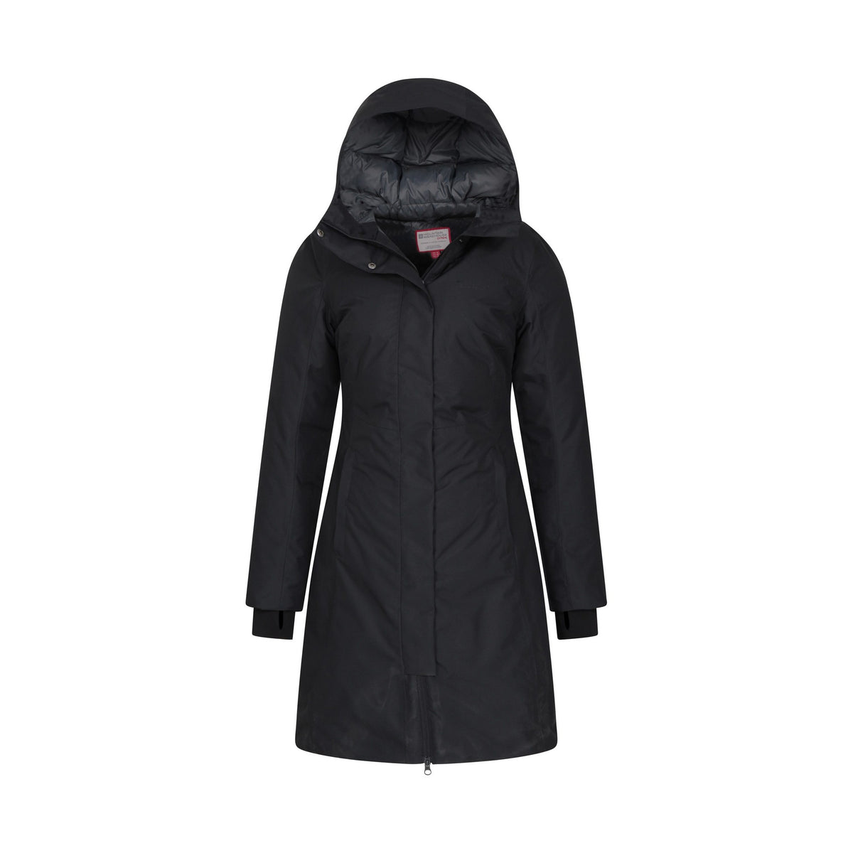 Black - Pack Shot - Mountain Warehouse Womens-Ladies Polar Down Long Length Hybrid Jacket