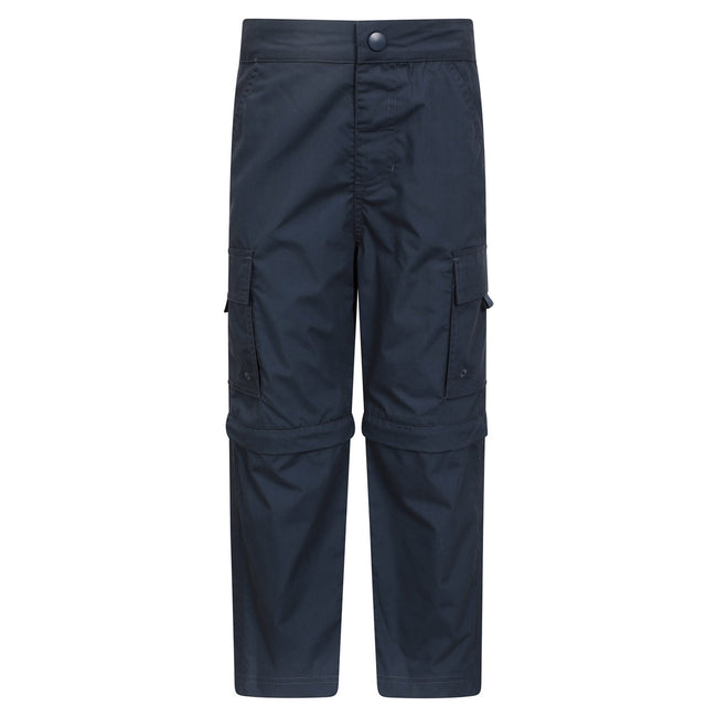 Navy - Front - Mountain Warehouse Childrens-Kids Convertible Active Trousers