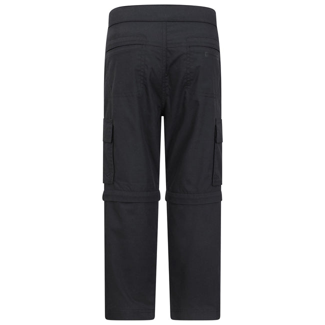 Black - Back - Mountain Warehouse Childrens-Kids Convertible Active Trousers