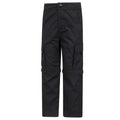 Black - Side - Mountain Warehouse Childrens-Kids Convertible Active Trousers