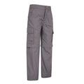 Dark Grey - Back - Mountain Warehouse Childrens-Kids Convertible Active Trousers