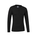 Black - Side - Mountain Warehouse Mens Talus Henley Thermal Top