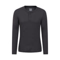 Charcoal - Front - Mountain Warehouse Mens Talus Henley Thermal Top