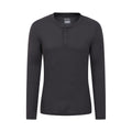Charcoal - Front - Mountain Warehouse Mens Talus Henley Thermal Top