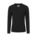 Black - Front - Mountain Warehouse Mens Talus Henley Thermal Top