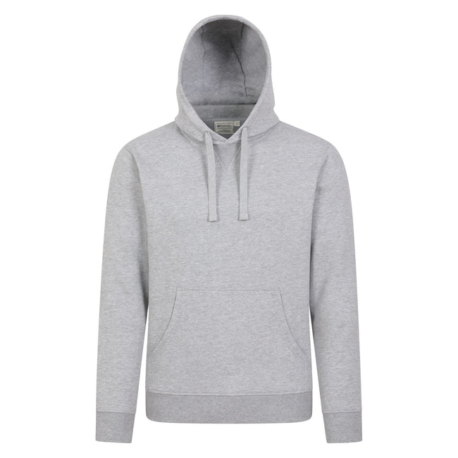 Light Grey - Front - Mountain Warehouse Mens Dorset Plain Hoodie