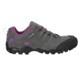 Grey - Back - Mountain Warehouse Womens-Ladies Belfour Suede Outdoor Walking Shoes