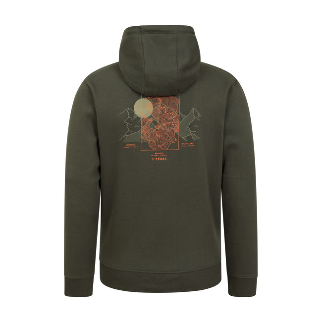 Khaki Green - Back - Mountain Warehouse Mens 3 Peaks Mountain Hoodie