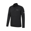 Black - Back - Mountain Warehouse Mens Core Recycled Half Zip Midlayer