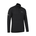 Black - Side - Mountain Warehouse Mens Core Recycled Half Zip Midlayer