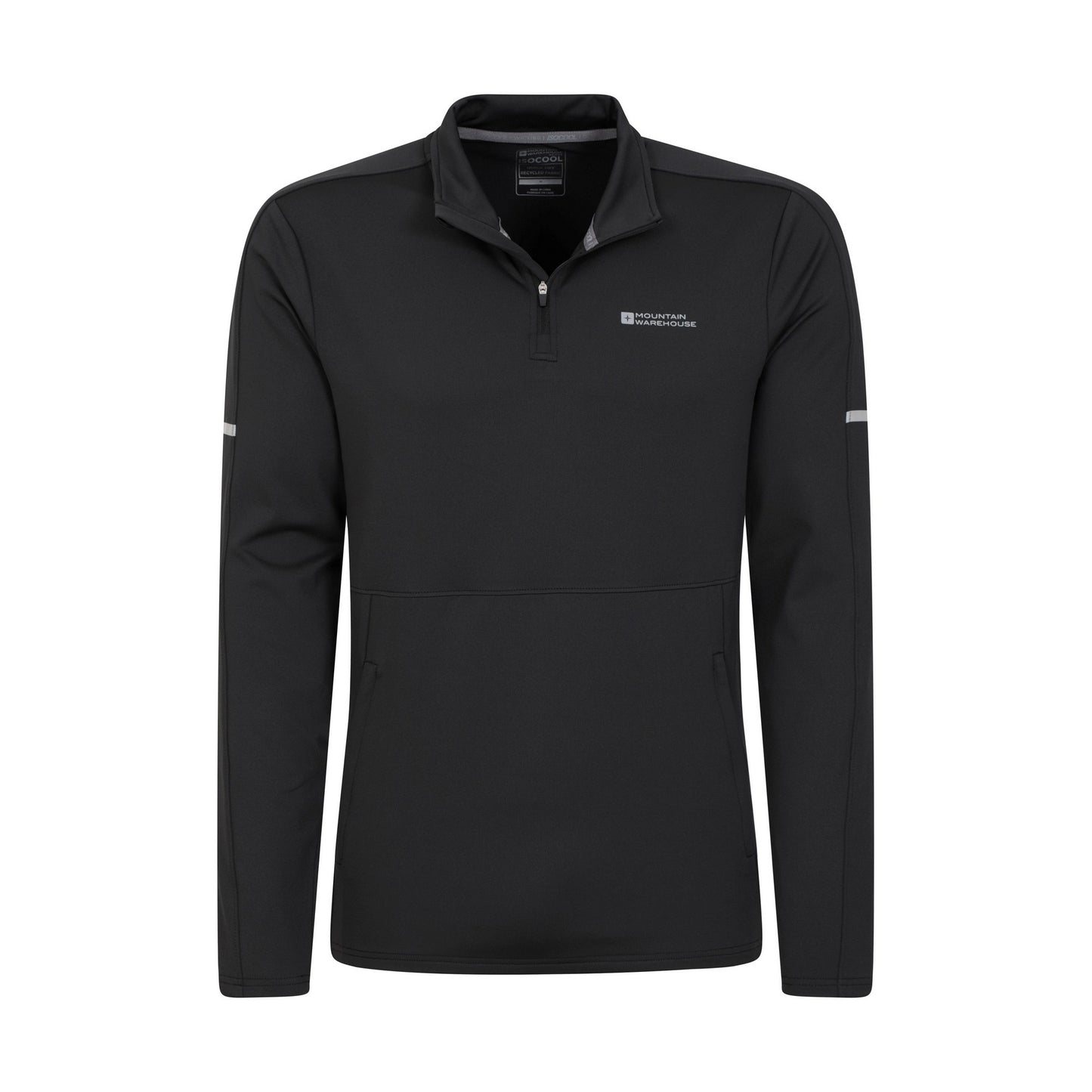 Black - Lifestyle - Mountain Warehouse Mens Core Recycled Half Zip Midlayer