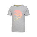 Grey - Side - Mountain Warehouse Childrens-Kids Beach Organic T-Shirt