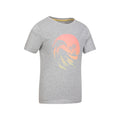 Grey - Lifestyle - Mountain Warehouse Childrens-Kids Beach Organic T-Shirt