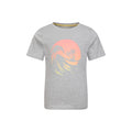 Grey - Front - Mountain Warehouse Childrens-Kids Beach Organic T-Shirt