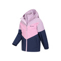 Dark Blue-Pink - Lifestyle - Mountain Warehouse Childrens-Kids Lightning II 3 in 1 Waterproof Jacket