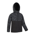 Black Camo - Side - Mountain Warehouse Childrens-Kids Exodus Camouflage Soft Shell Jacket