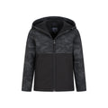 Black Camo - Pack Shot - Mountain Warehouse Childrens-Kids Exodus Camouflage Soft Shell Jacket