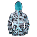 Blue Camo - Front - Mountain Warehouse Childrens-Kids Exodus II Camouflage Water Resistant Soft Shell Jacket