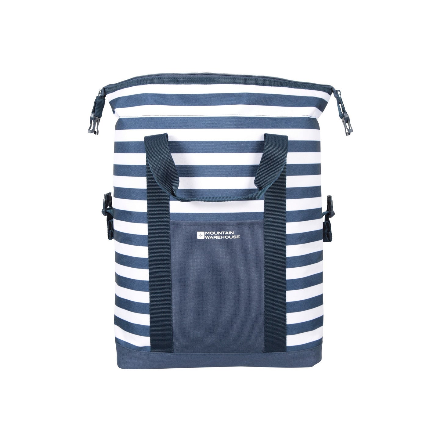 Navy - Lifestyle - Mountain Warehouse Contrast Striped Beach Cool Bag