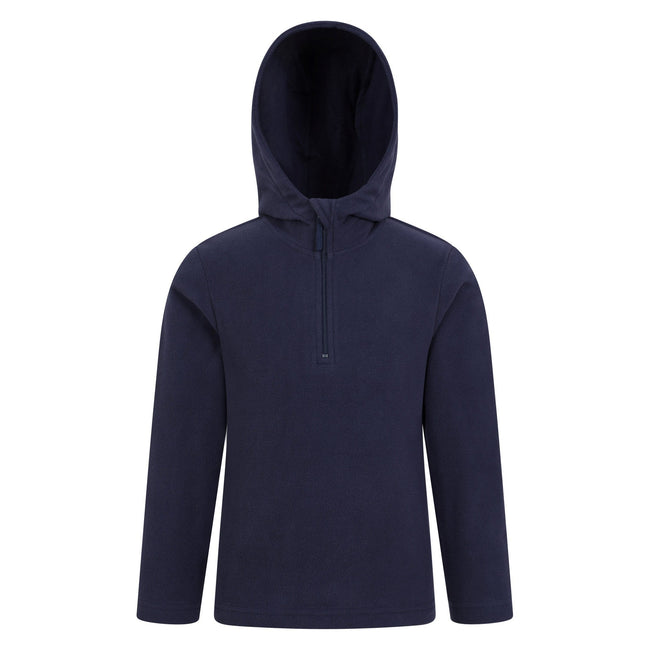 Dark Blue - Side - Mountain Warehouse Childrens-Kids Camber Quarter Zip Hoodie (Pack Of 2)