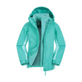 Teal - Front - Mountain Warehouse Childrens-Kids Lightning 3 in 1 Waterproof Jacket