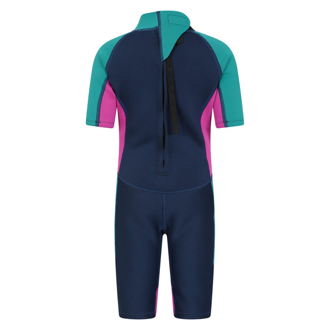 Grape - Back - Mountain Warehouse Childrens-Kids Contrast Panel Wetsuit