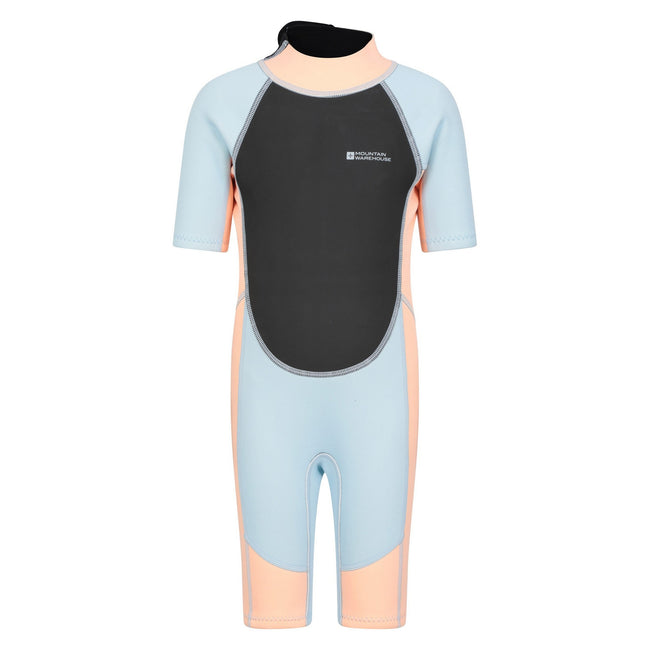 Peach - Front - Mountain Warehouse Childrens-Kids Contrast Panel Wetsuit