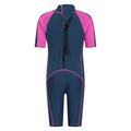 Pink - Back - Mountain Warehouse Childrens-Kids Contrast Panel Wetsuit