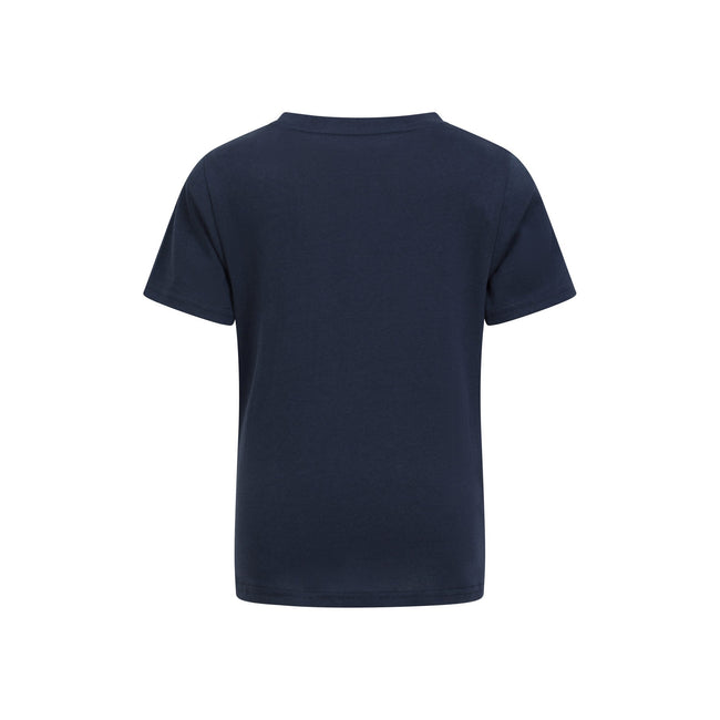 Navy - Back - Mountain Warehouse Childrens-Kids Rainbow Organic T-Shirt