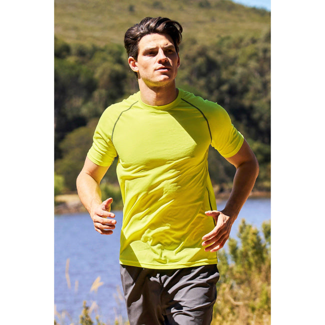 Bright Yellow - Front - Mountain Warehouse Mens Aero II IsoCool T-Shirt