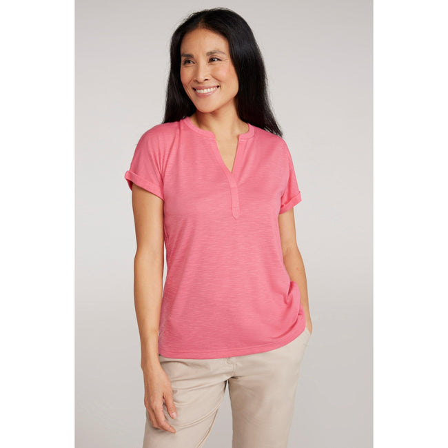 Pink - Front - Mountain Warehouse Womens-Ladies Skye Slub Quick Dry T-Shirt