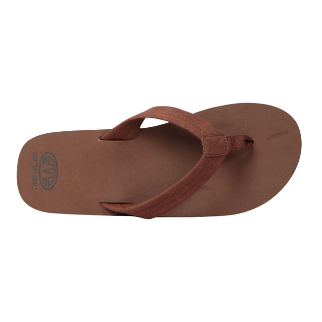 Brown - Back - Animal Mens Boardwalk Recycled Flip Flops