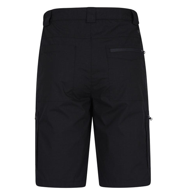 Black - Back - Mountain Warehouse Mens Trek Cargo Shorts