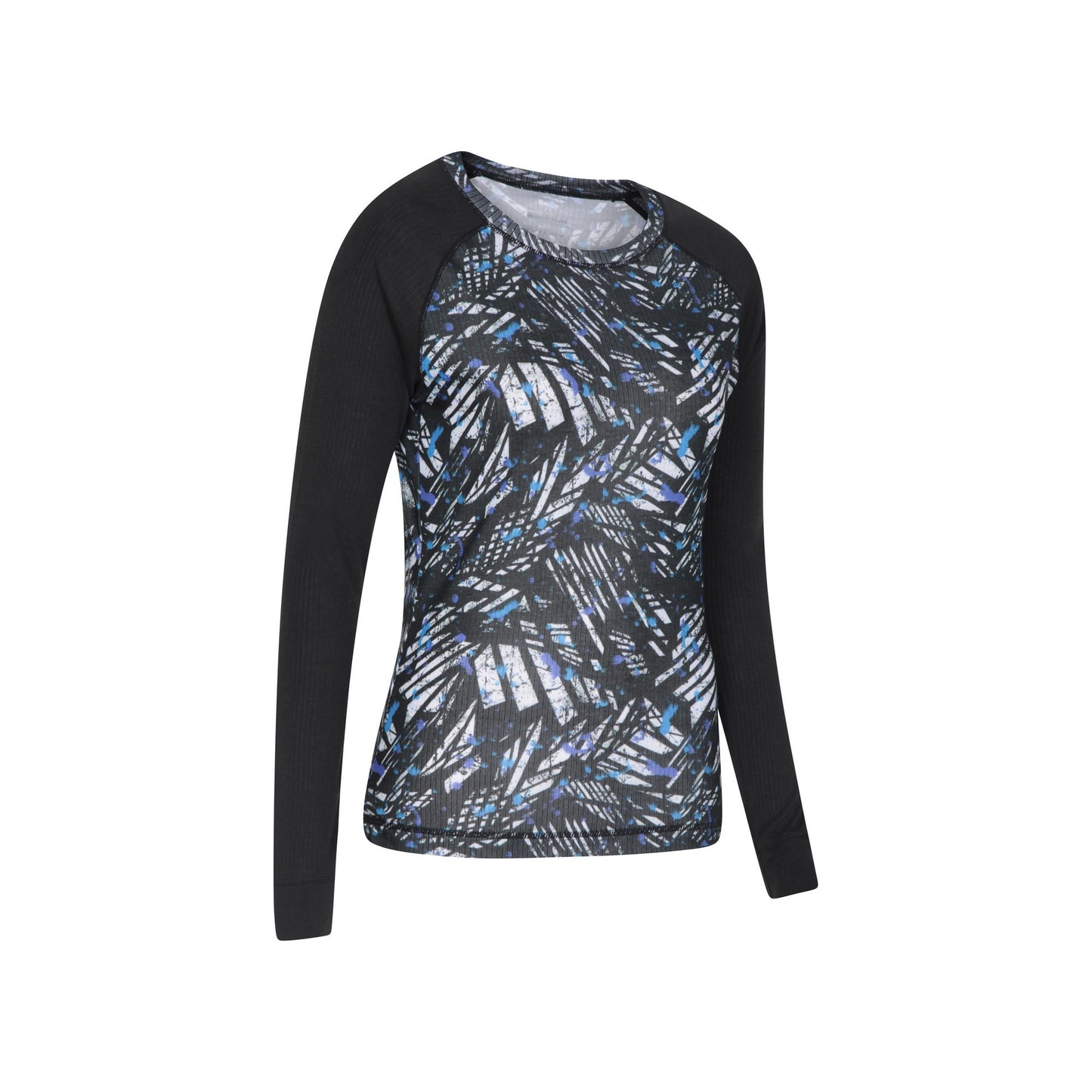 Grey - Side - Mountain Warehouse Womens-Ladies Talus Printed Thermal Top