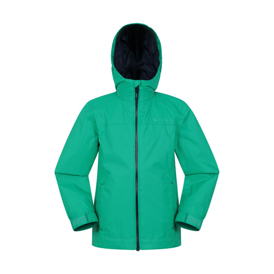 Green - Front - Mountain Warehouse Childrens-Kids Torrent Waterproof Jacket