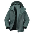 Dark Khaki - Front - Mountain Warehouse Childrens-Kids Fell 3 in 1 Water Resistant Jacket