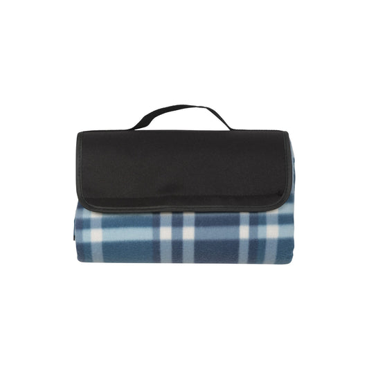 Blue - Front - Mountain Warehouse Fleece Checked Picnic Mat